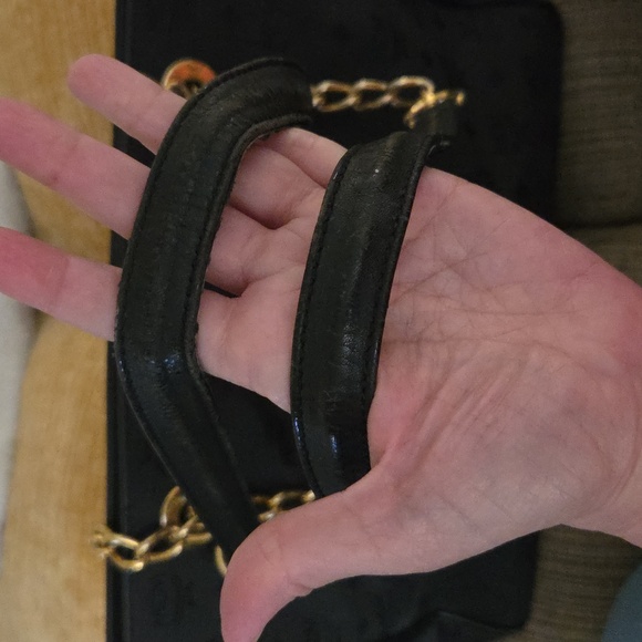 MCM Black Tote with Gold Chain Details - Picture 9 of 11